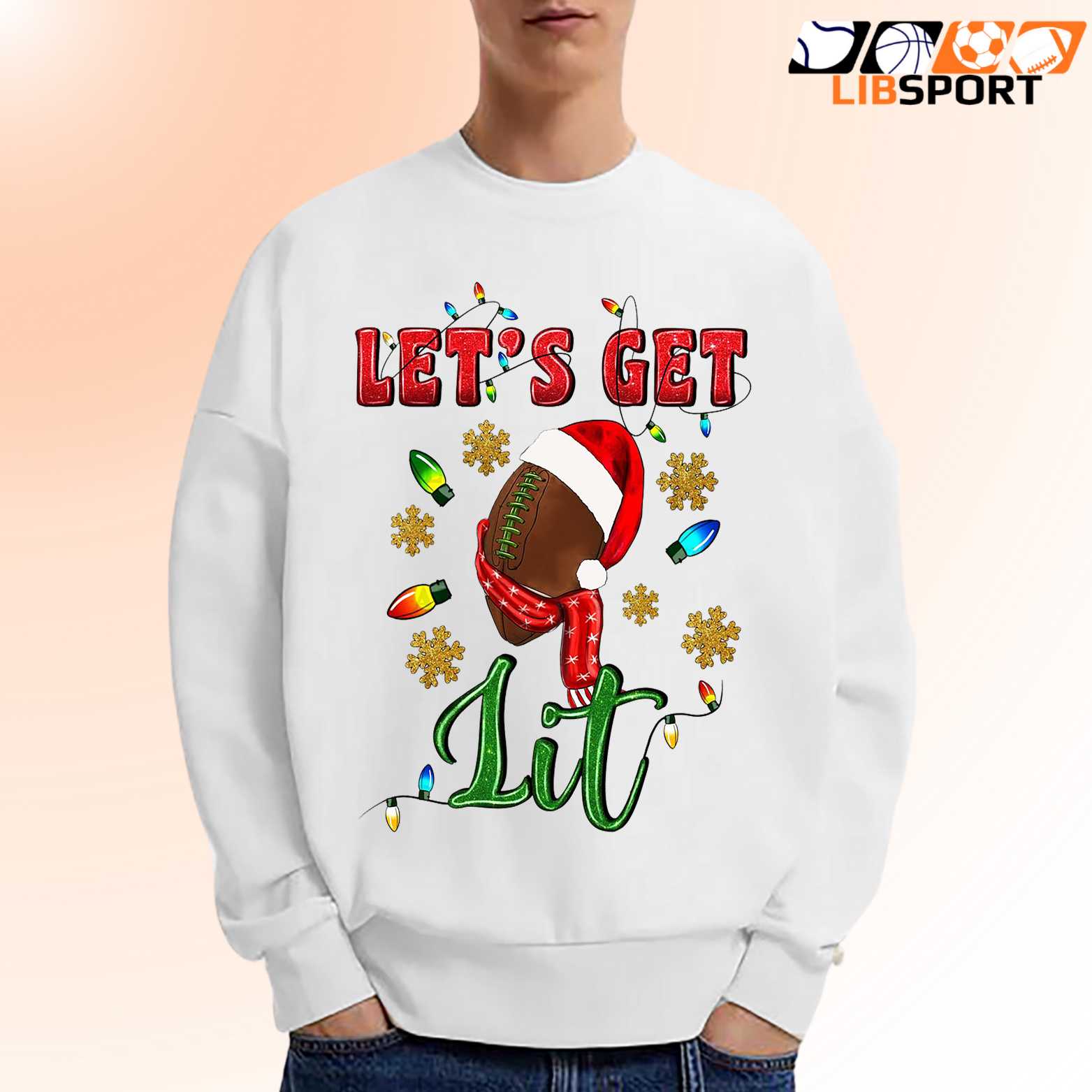 Christmas Football T Shirt, Holiday Sports Tee, Streetwear Unisex Shirt
